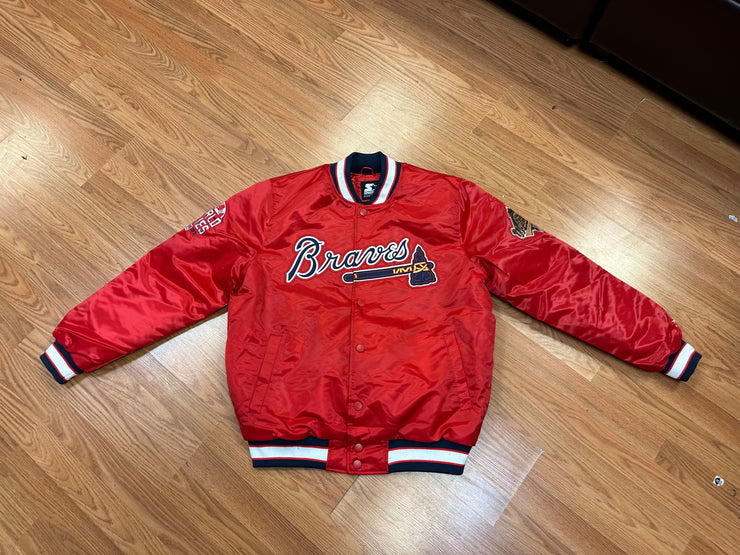 NEW Atlanta Braves Championship Starter Jacket RED