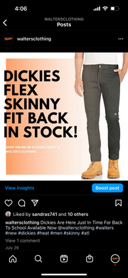 Dickies FLEX Skinny Straight Fit Double Knee Work Pants